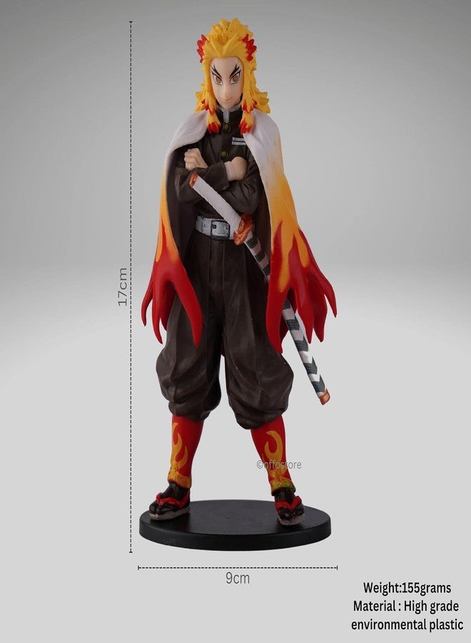 FowWelt Rengoku Action Figure | Demon Slayer Flame Hashira Collectible | Premium Anime PVC Figurine for Display, Gifting & Decor (Rengoku 16Cm) - Image 3